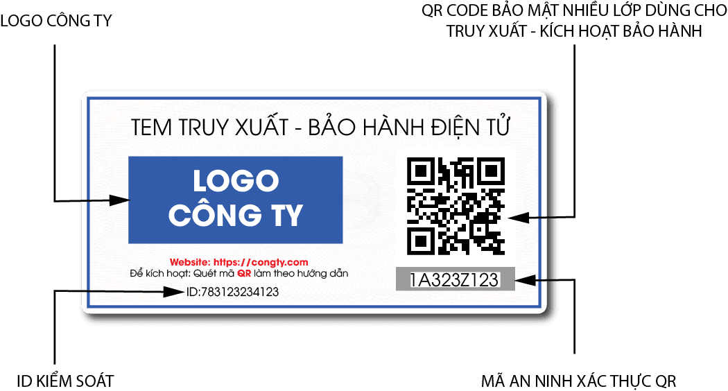 Mẫu tem truy xuất bảo hành điện tử